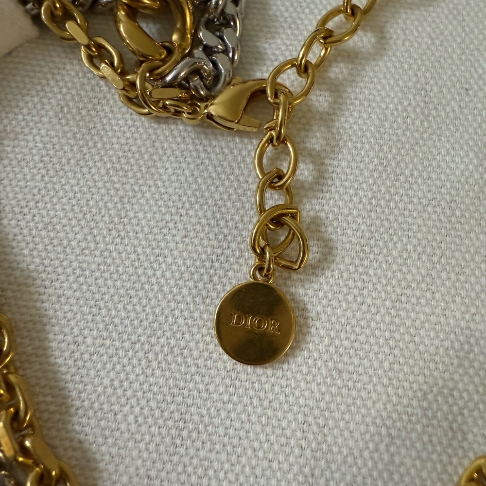 Dior Gold and Silver Chunky Chain Necklaces - Picture 4 of 4